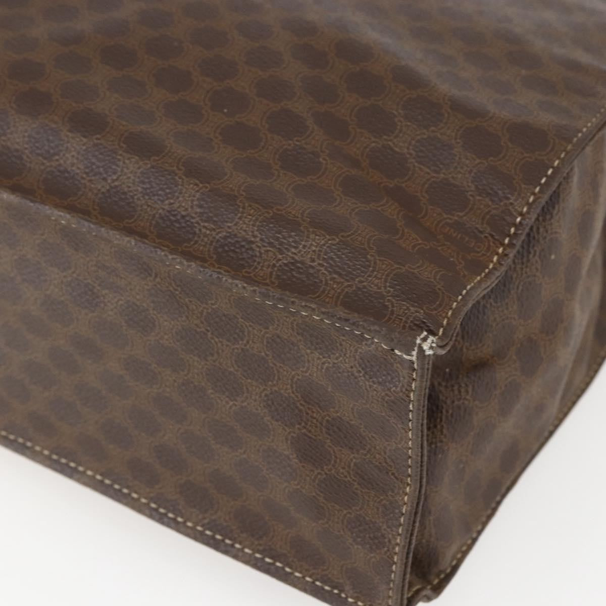 Celine Vintage Macadam Canvas Brown Canvas Tote Bag Bag (Pre-Owned)