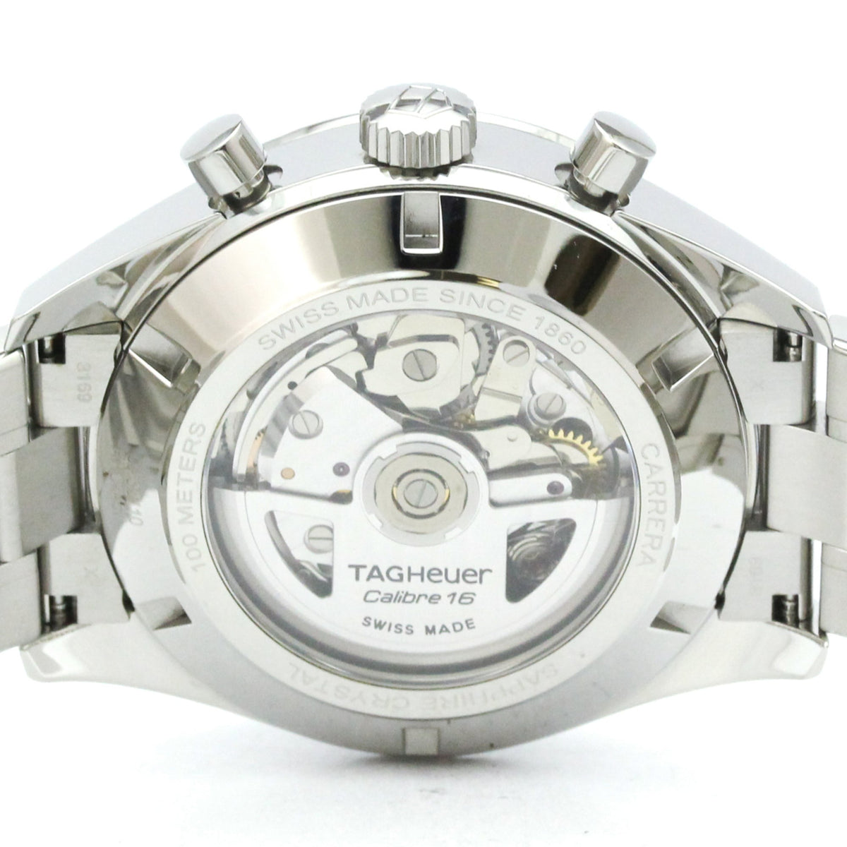 Tag Heuer Carrera Calibre 16 Heritage Chronograph Automatic Watch Stainless Steel 41 None Watch (Pre-Owned)