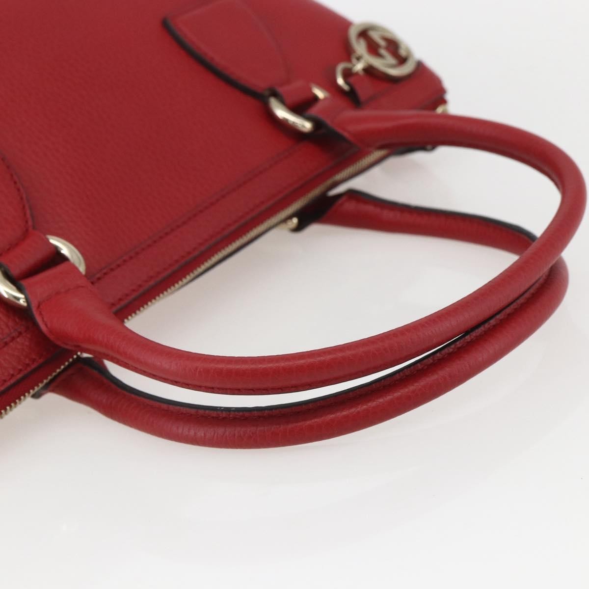 Gucci Vintage Soho Convertible Satchel Leather Red Leather Handbag (Pre-Owned)