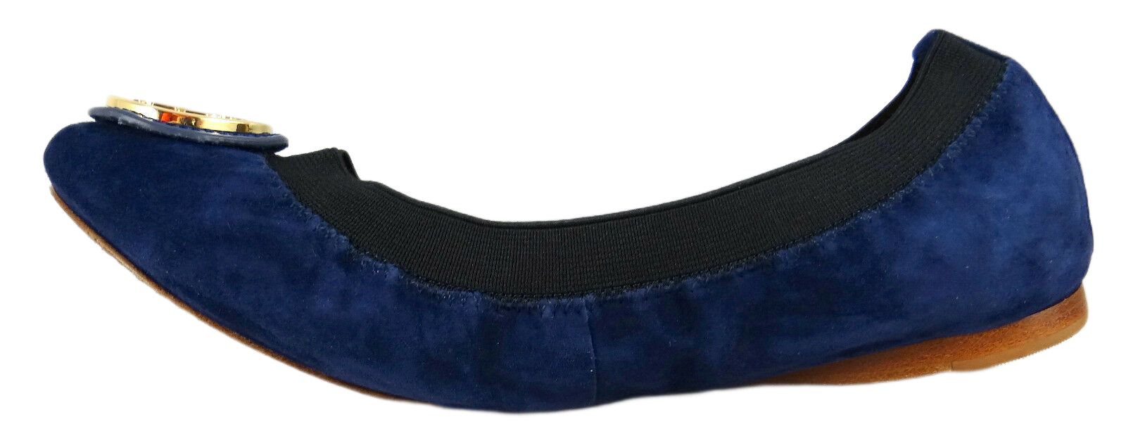 Tory Burch Caroline Ballet Clare Blue Suede Flats Shoes