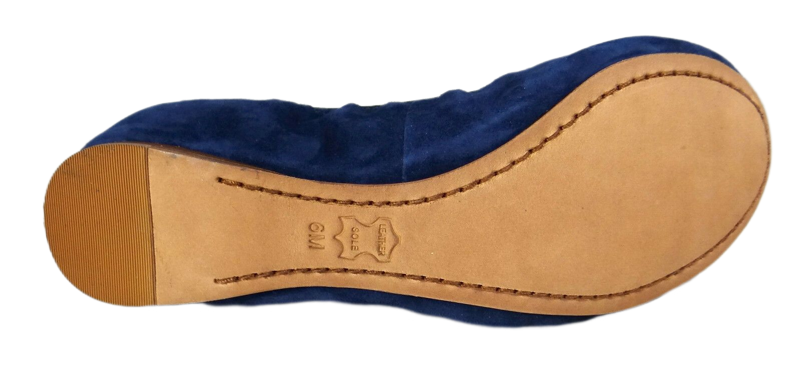 Tory Burch Caroline Ballet Clare Blue Suede Flats Shoes