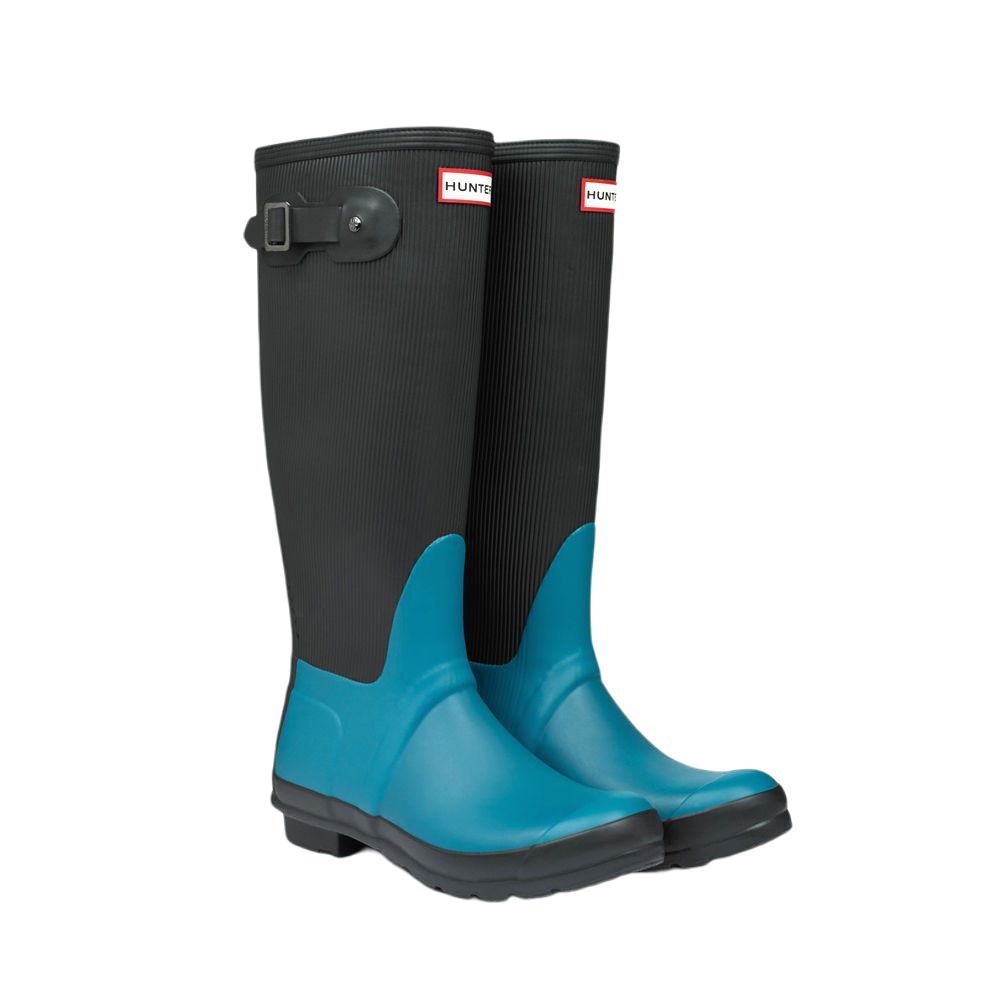 Hunter Tall Ribbled Leg Wellington Rain Boots