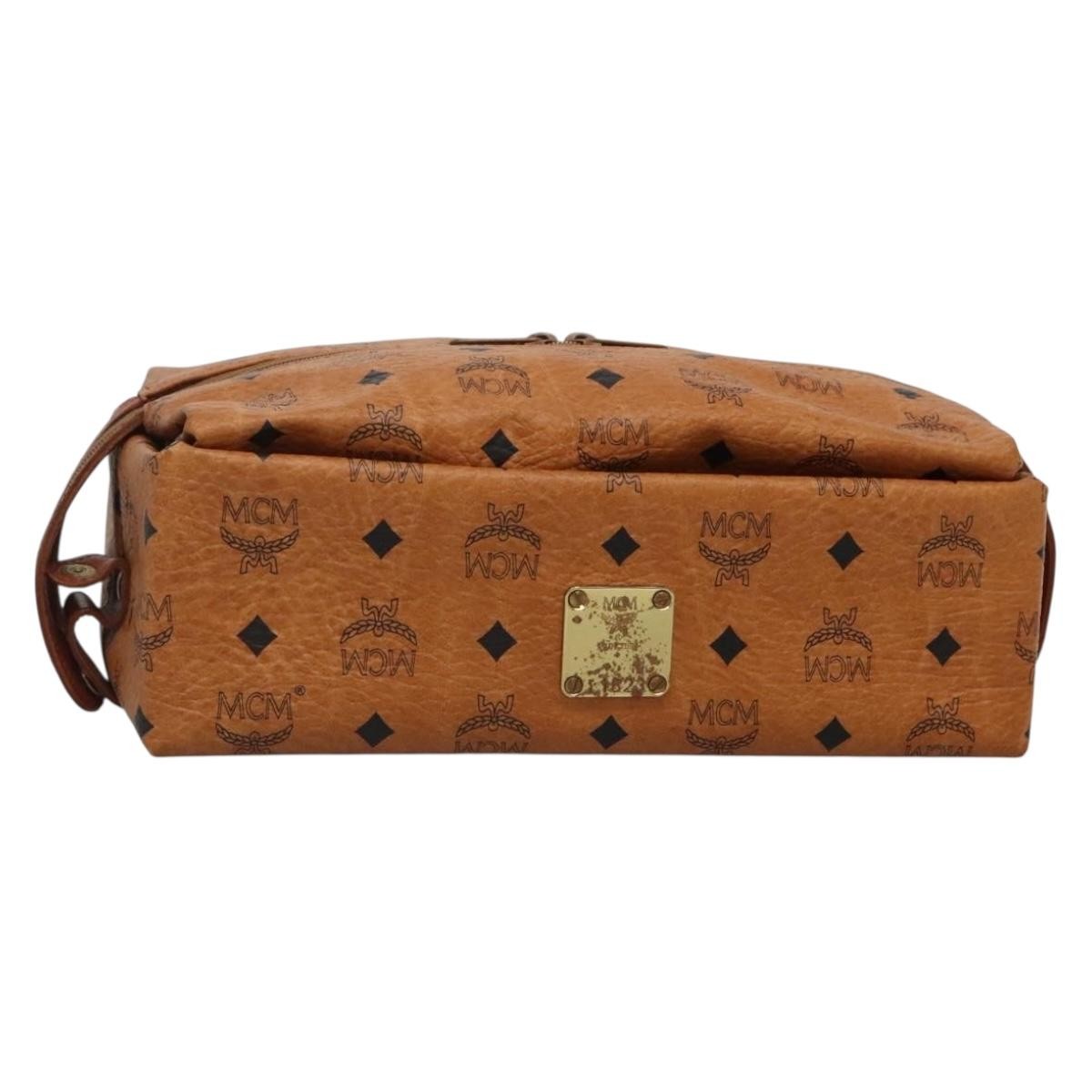MCM Visetos Pvc Brown Pvc Clutche & Pouche Bag (Pre-Owned)