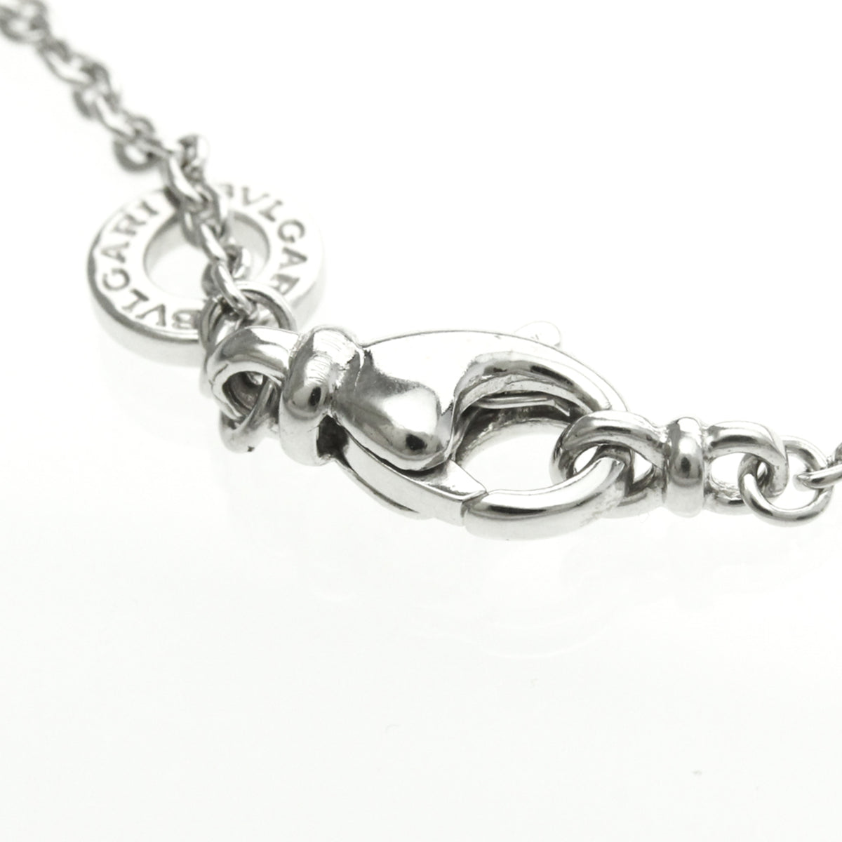Bvlgari B.Zero1 Pendant 18K White Gold Silver White_Gold Necklace Jewelry (Pre-Owned)