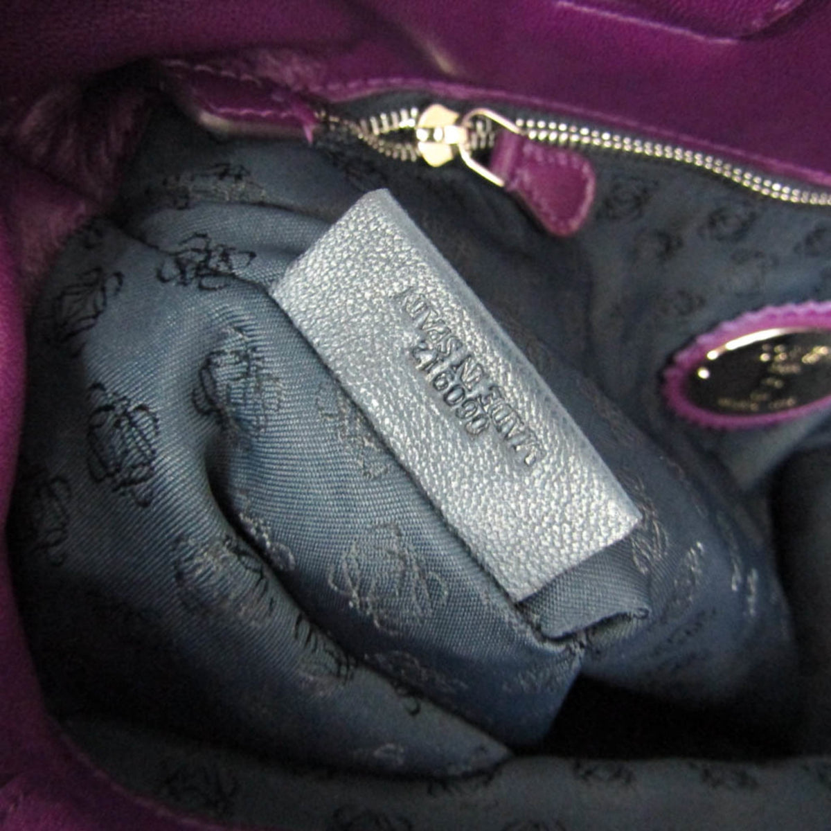 Loewe Anagram Leather Purple Leather Tote Bag Bag (Pre-Owned)