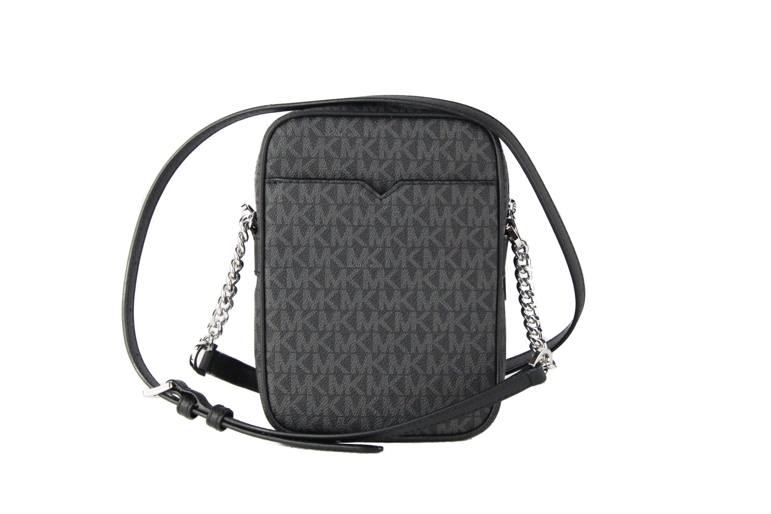 Michael Kors Jet Set Travel Signature Medium Logo Chain Crossbody Flight Bag