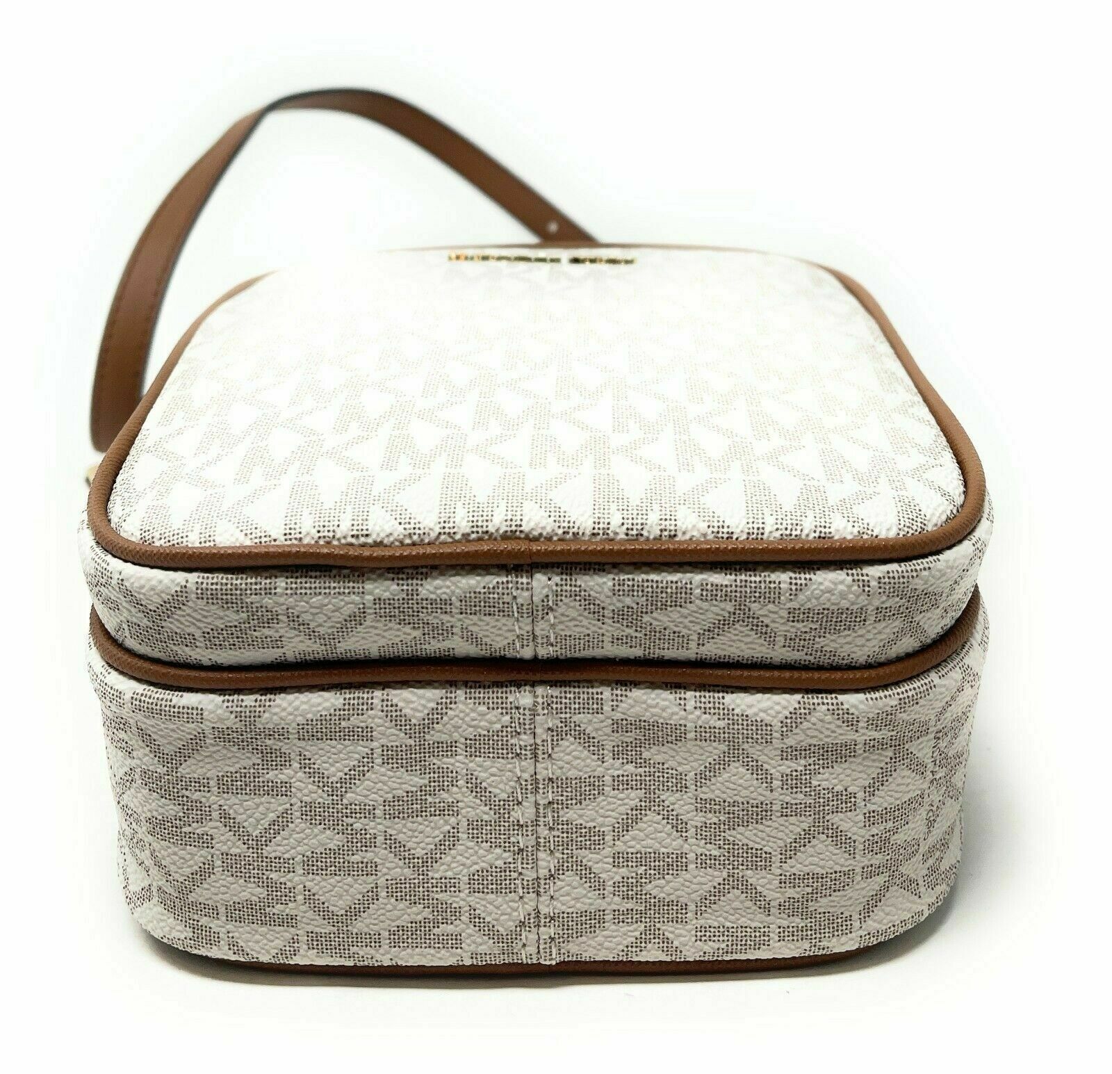 Michael Kors Jet Set Travel Signature Medium Logo Chain Crossbody Flight Bag