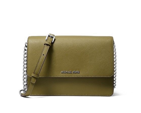 Michael Kors Daniela Large Gusset Crossbody Leather Bag