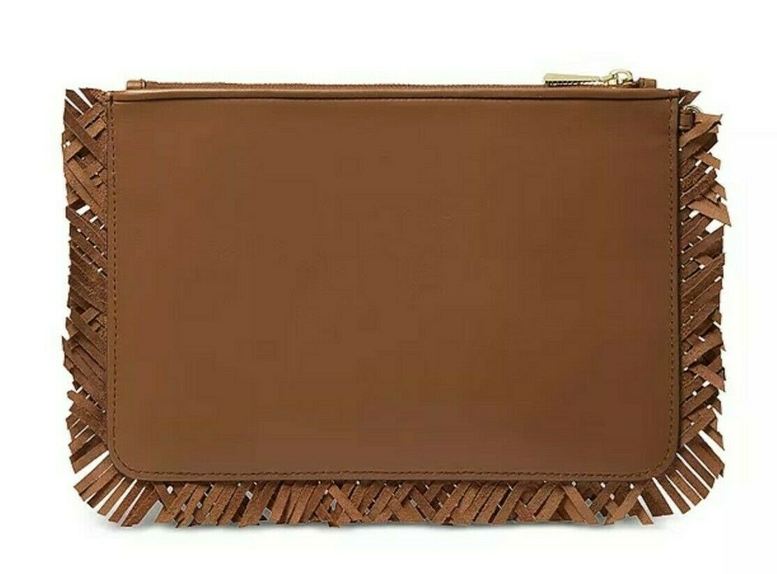 Michael Kors Jet Set Woven Leather Large Zip Pouch Clutch Wristlet&Gift Box