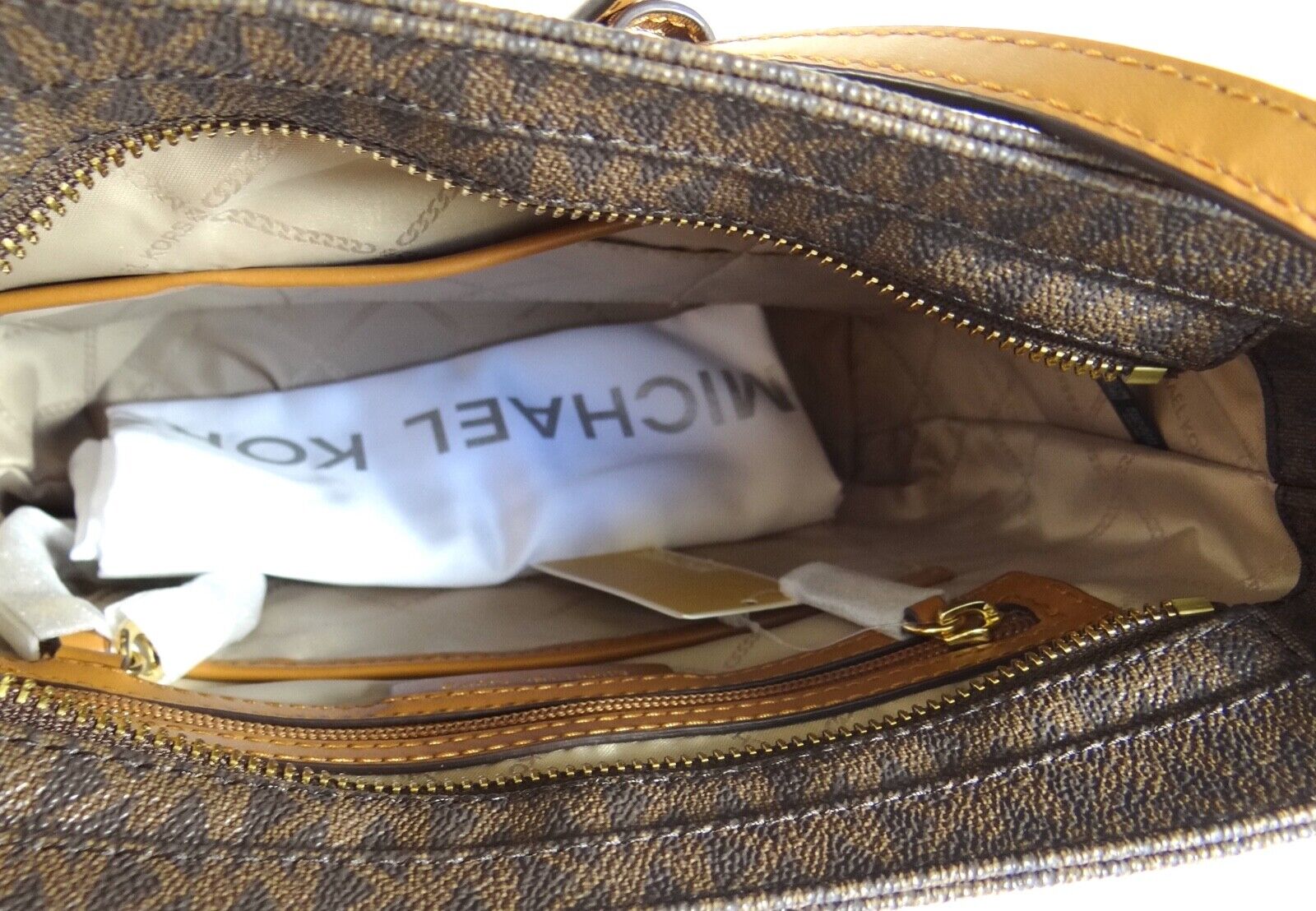 Michael Kors Jet Set Travel MK Signature Large Messenger Crossbody&Dustbag