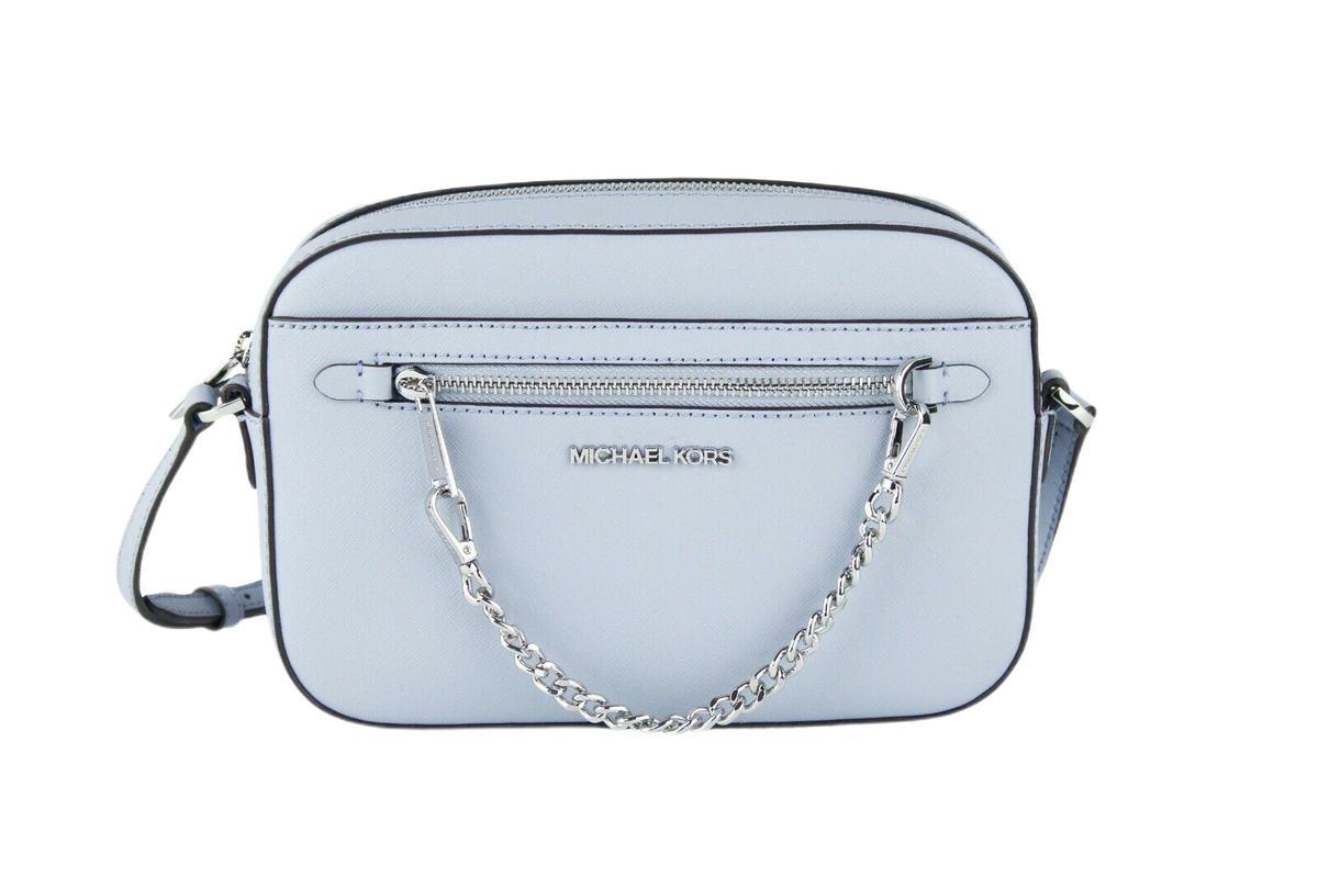 MICHAEL KORS Jet Set Zip Chain Large Saffiano Leather Crossbody Bag