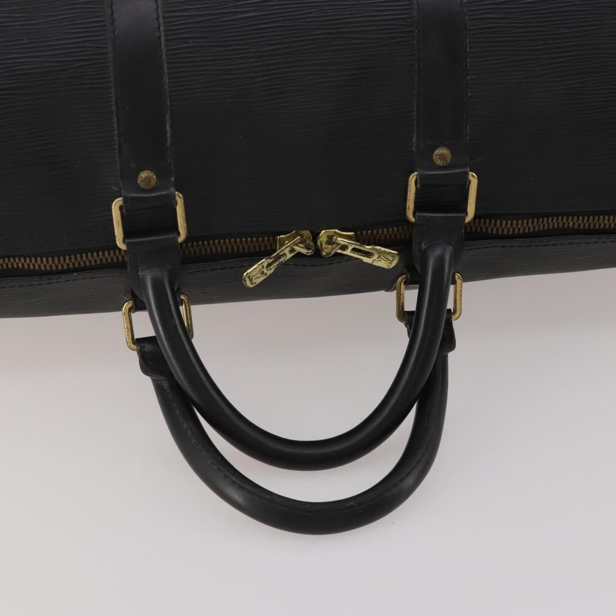 Louis Vuitton Keepall Epi Leather Black Leather Travel Bag Bag (Pre-Owned)