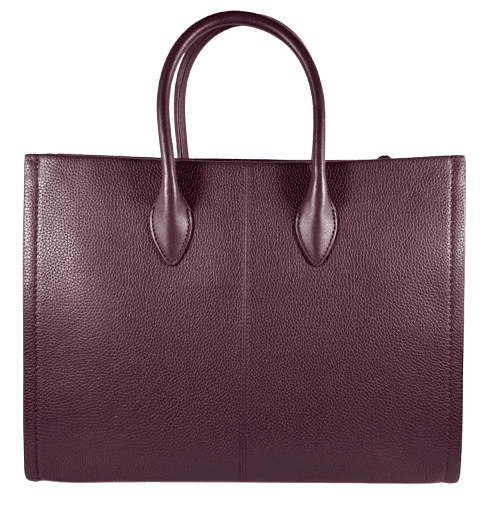 Michael Kors Women's Mirella East West Merlot Leather Shoulder Tote Bag