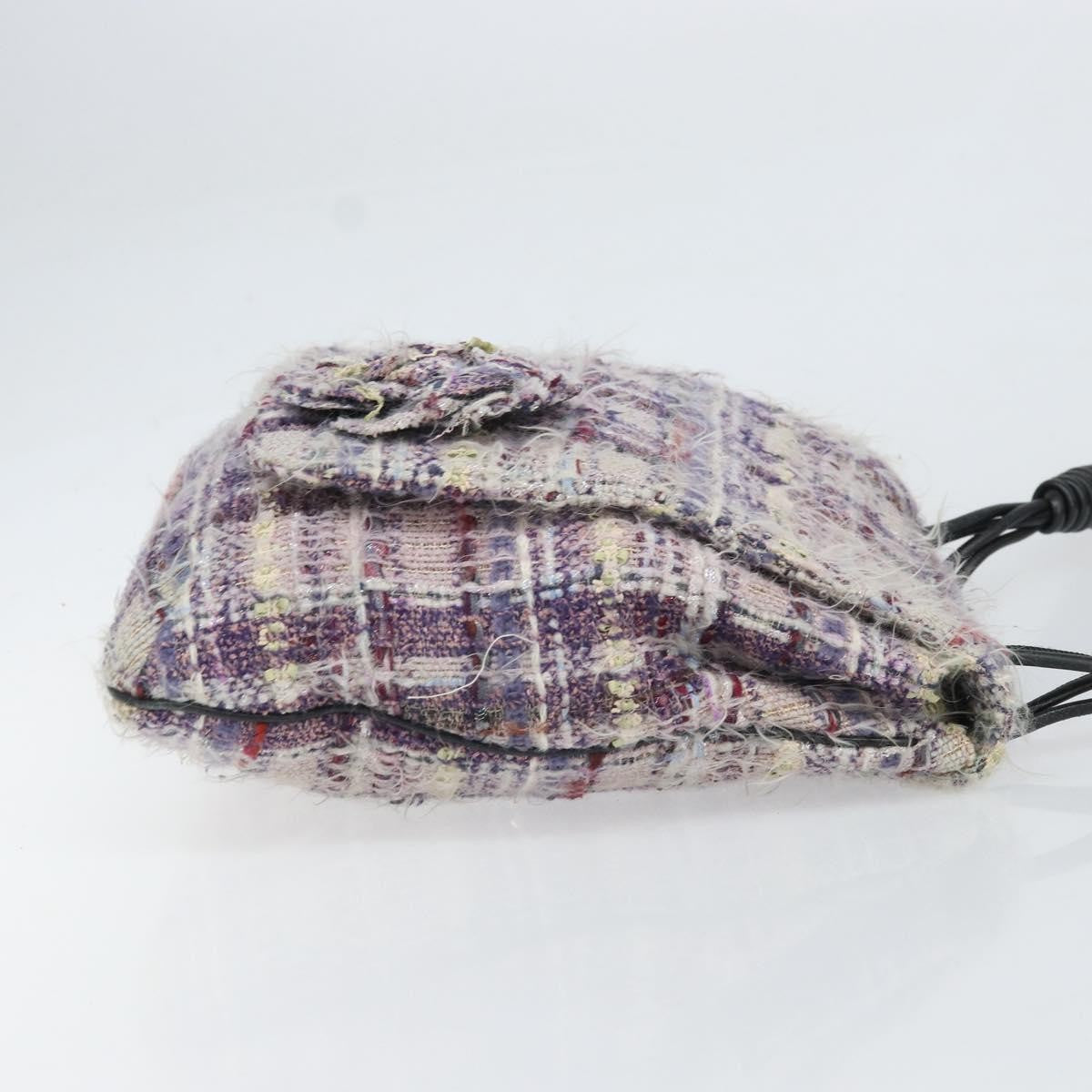 Chanel Camellia Messenger Tweed Multicolour Tweed Shoulder Bag Bag (Pre-Owned)