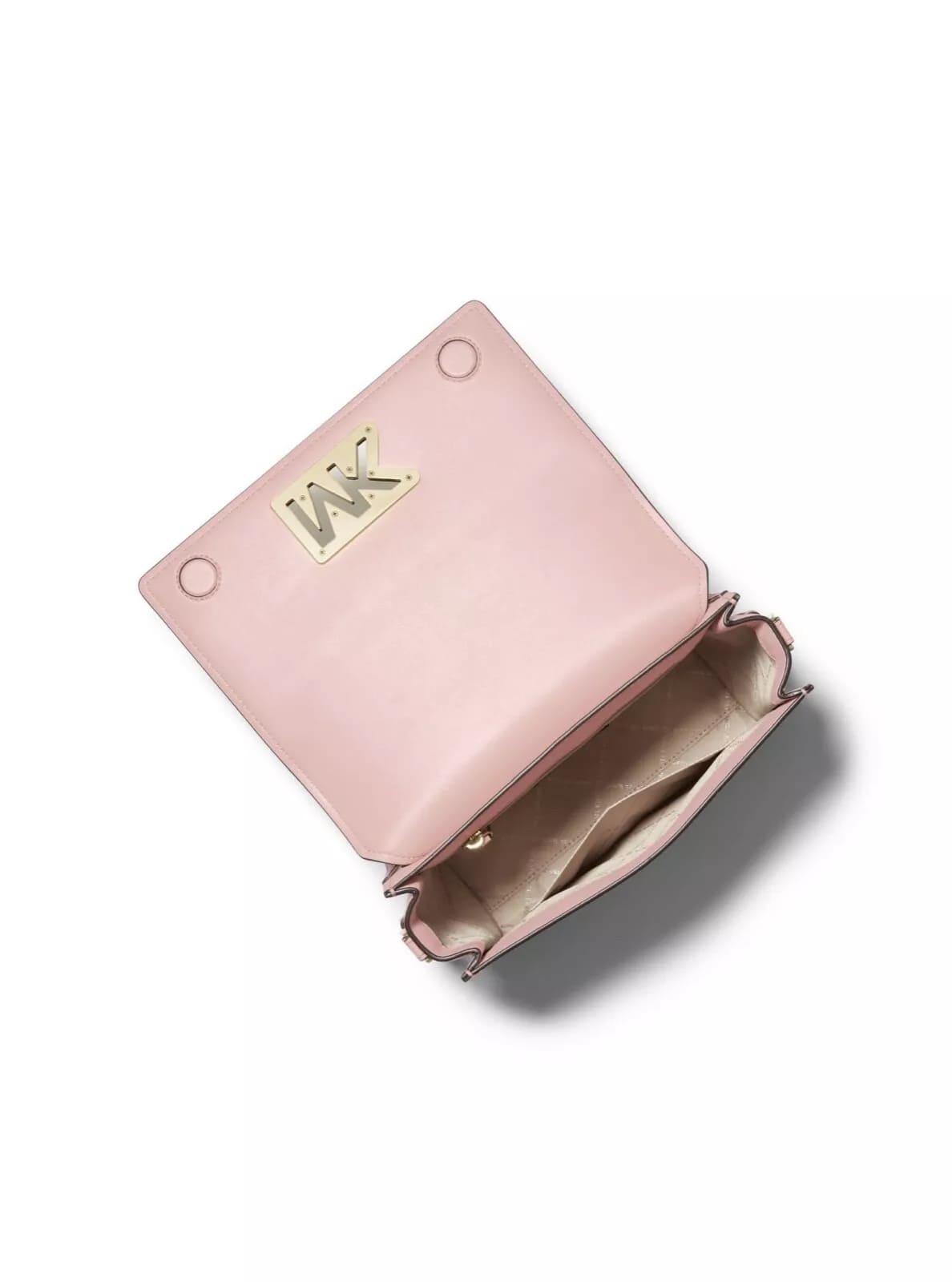 Michael Kors MIMI Medium leather MK Signature LOGO Flap Messenger Crossbody Bag