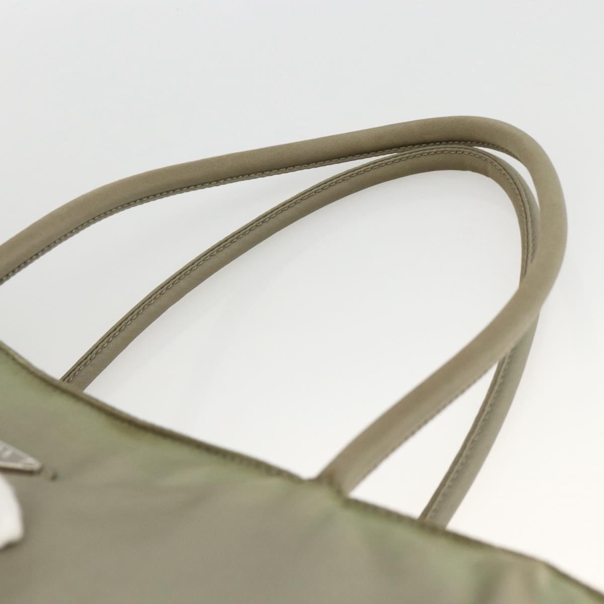 Prada Vintage Tote Tessuto Beige Nylon Tote Bag Bag (Pre-Owned)