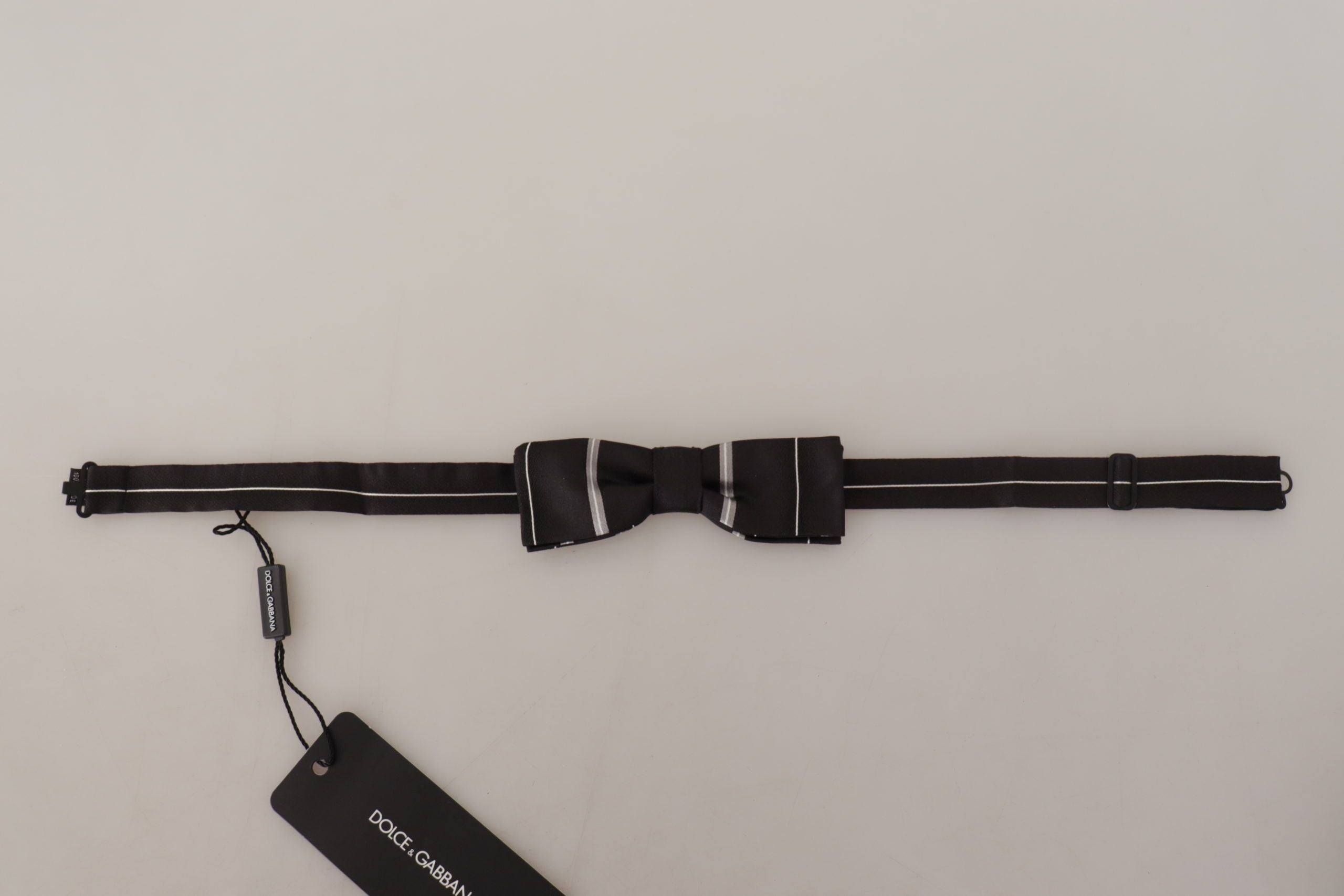 Dolce & Gabbana Elegant Silk Bow Tie in Black and Men's Grey