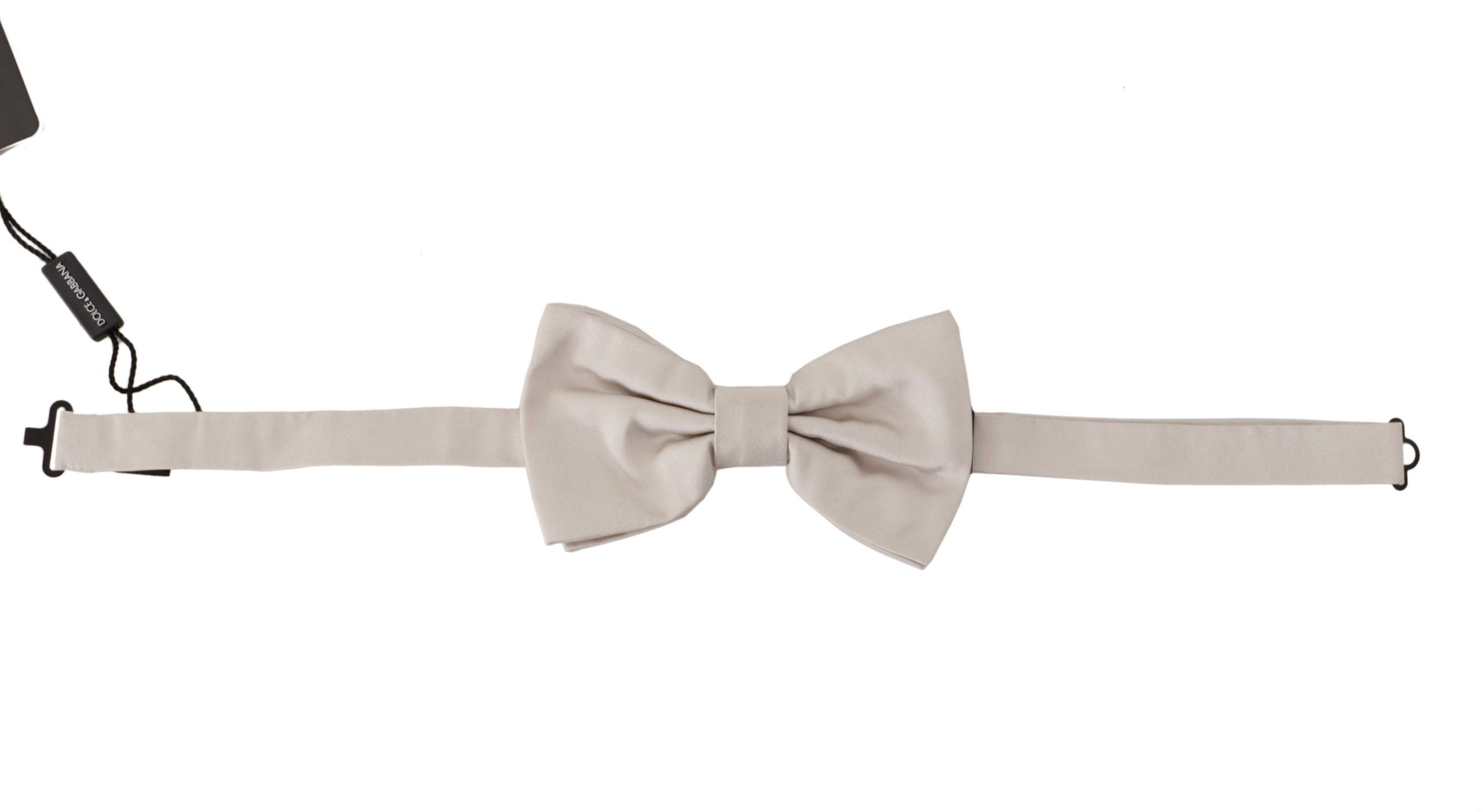 Dolce & Gabbana Gray 100% Silk Adjustable Neck Papillon Men's Tie