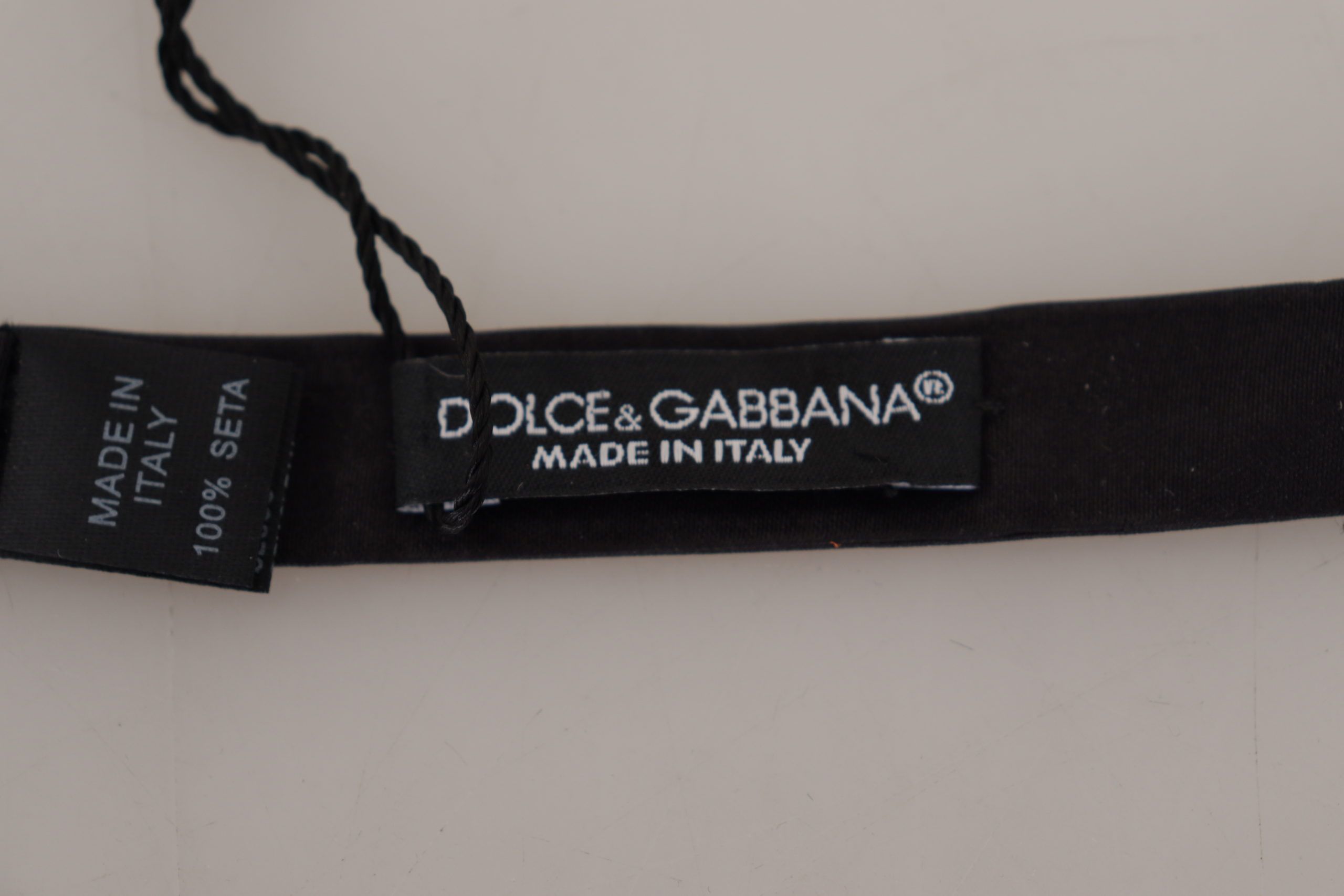 Dolce & Gabbana Elegant Black Silk Bow Men's Tie
