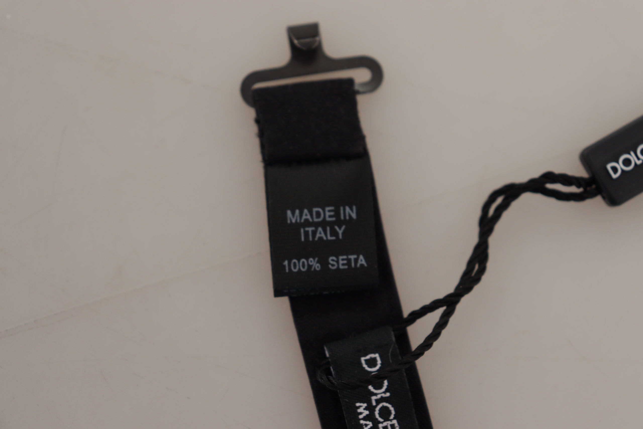 Dolce & Gabbana Elegant Black Silk Bow Men's Tie