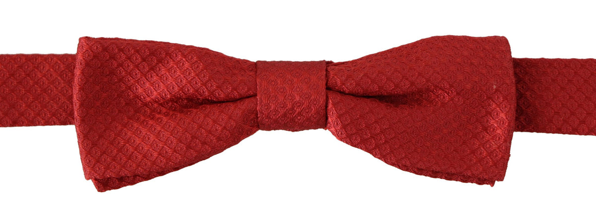 Dolce & Gabbana Red 100% Silk Adjustable Neck Papillon Men's Tie