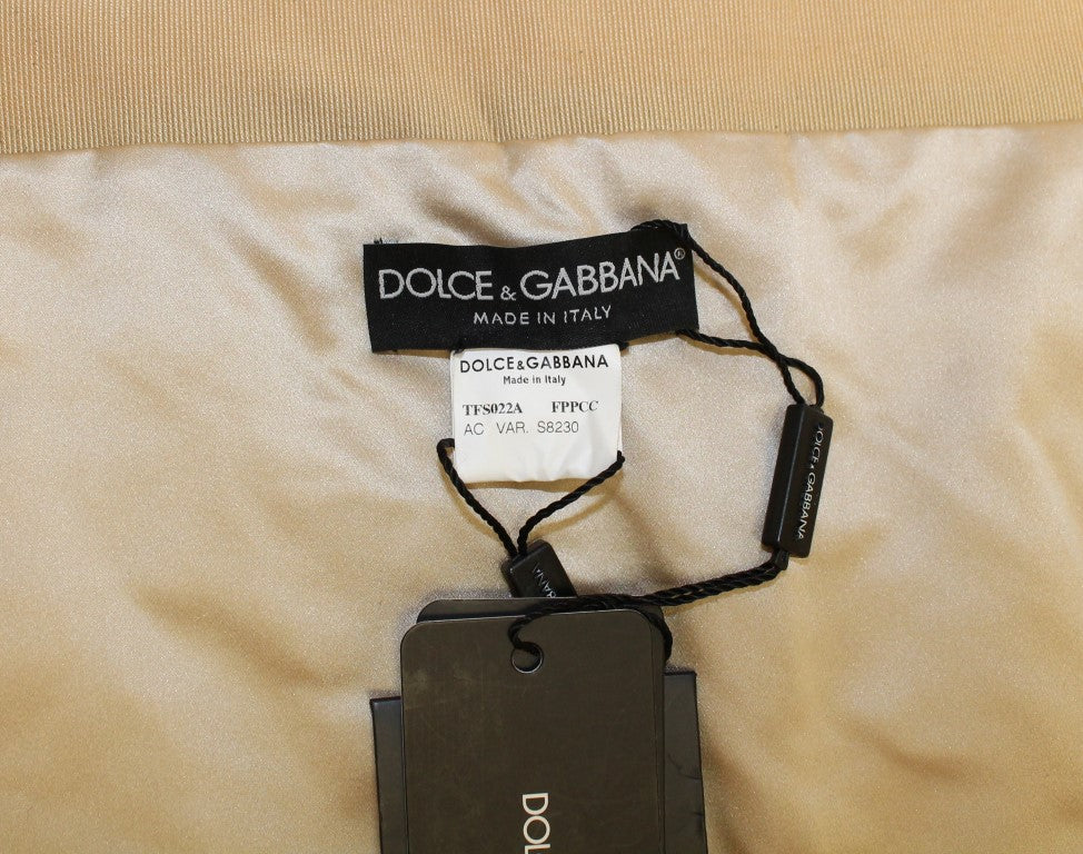 Dolce & Gabbana Beige MINK Fur Scarf Foulard Neck Women's Wrap