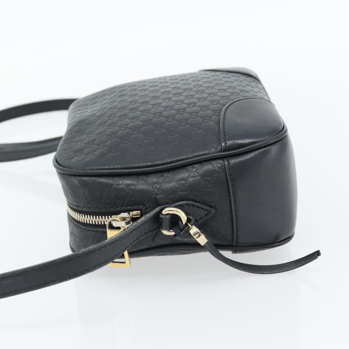 Gucci Bree Microguccissima Motif Gg Black Leather Shoulder Bag Bag (Pre-Owned)