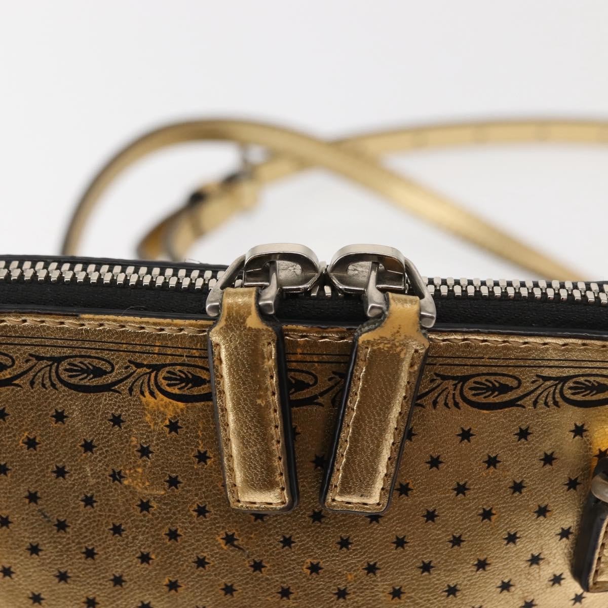 Gucci Dome Limited Edition Printed Leather Gold Leather Crossbody Bag Bag (Pre-Owned)