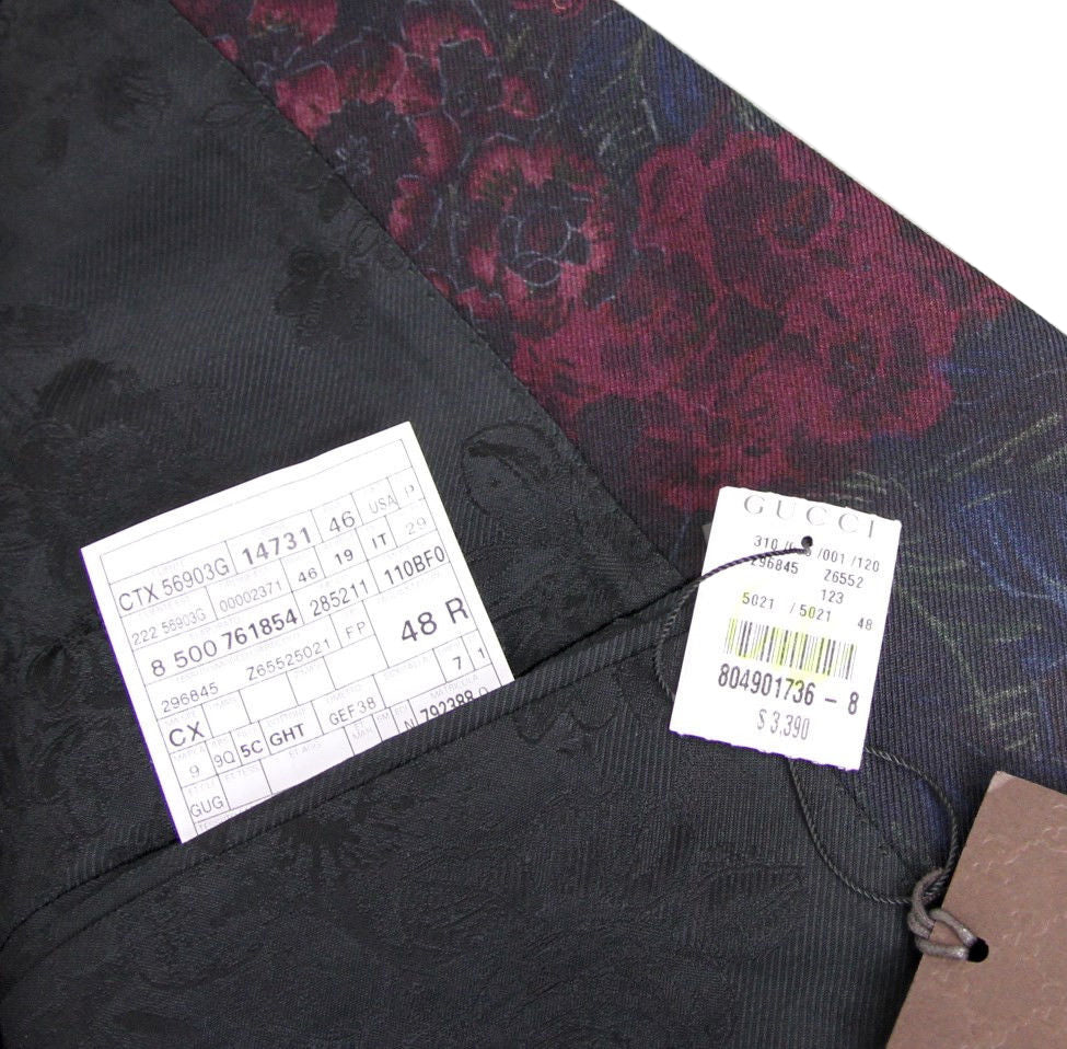Gucci Men's Multi-Color Runway Sketch-Printed Flannel Dandy Jacket