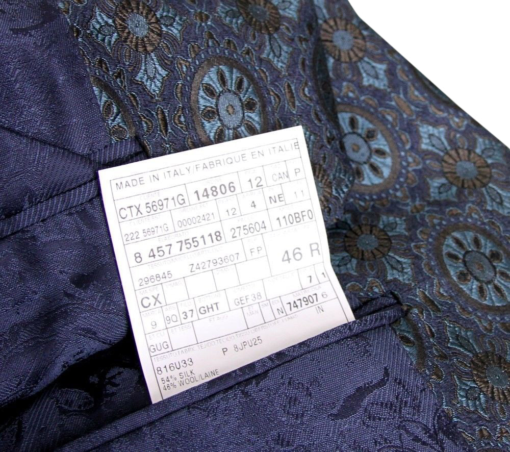 Gucci Men's Blue Floral Rose Window Jacquard Dandy Jacket