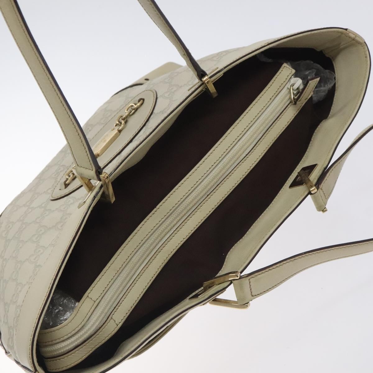 Gucci Gg Canvas Canvas White Canvas Bag (Pre-Owned)