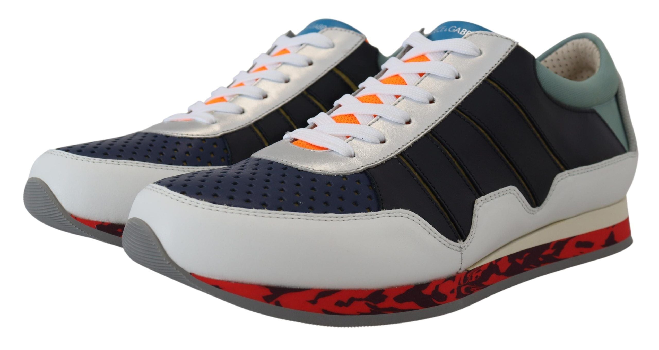 Dolce & Gabbana Multicolor Leather Sport Low Top Men's Sneakers