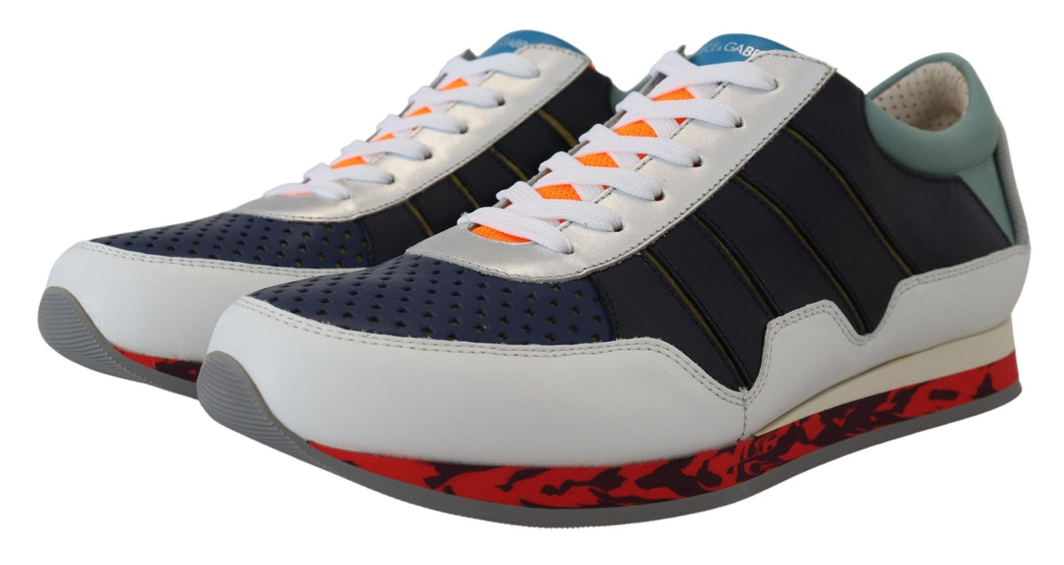 Dolce & Gabbana Multicolor Leather Sport Low Top Men's Sneakers
