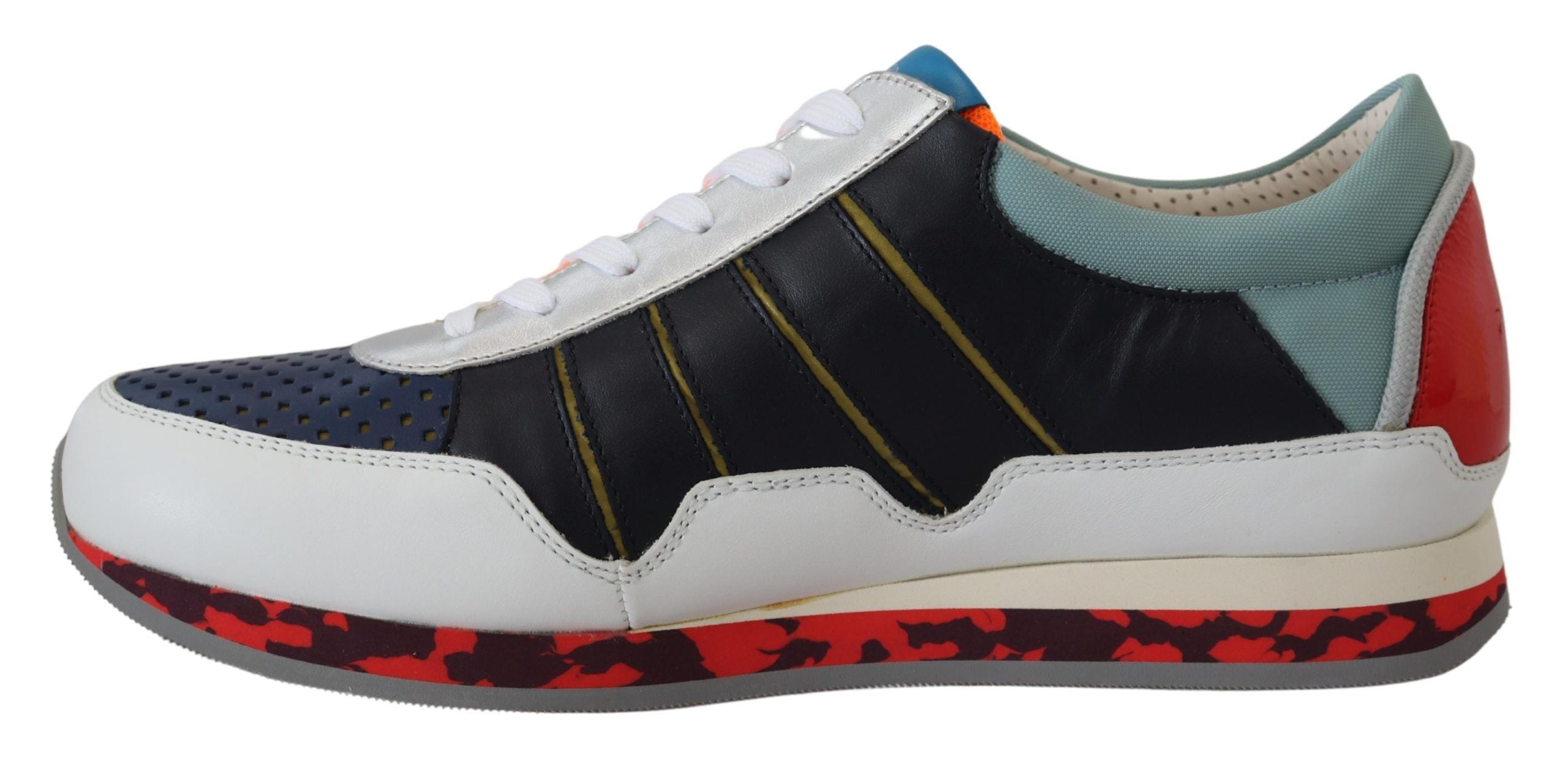 Dolce & Gabbana Multicolor Leather Sport Low Top Men's Sneakers