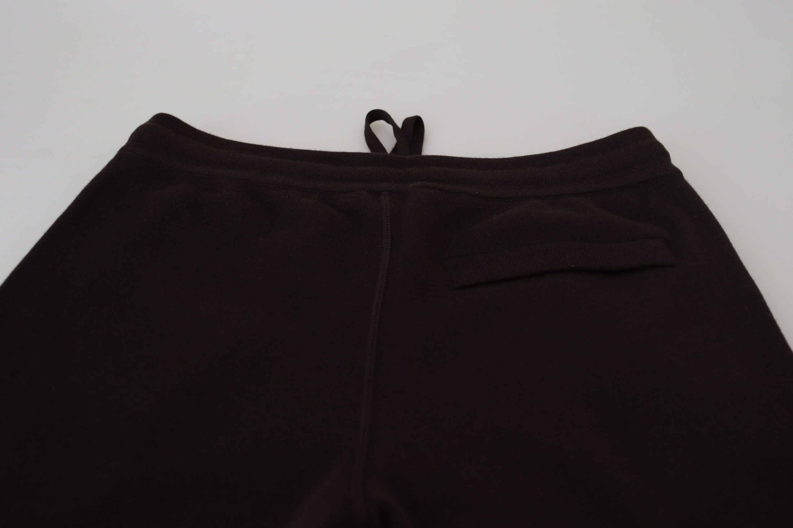 Dolce & Gabbana Brown Cashmere Trousers Bottoms Drawstring Men's Pants
