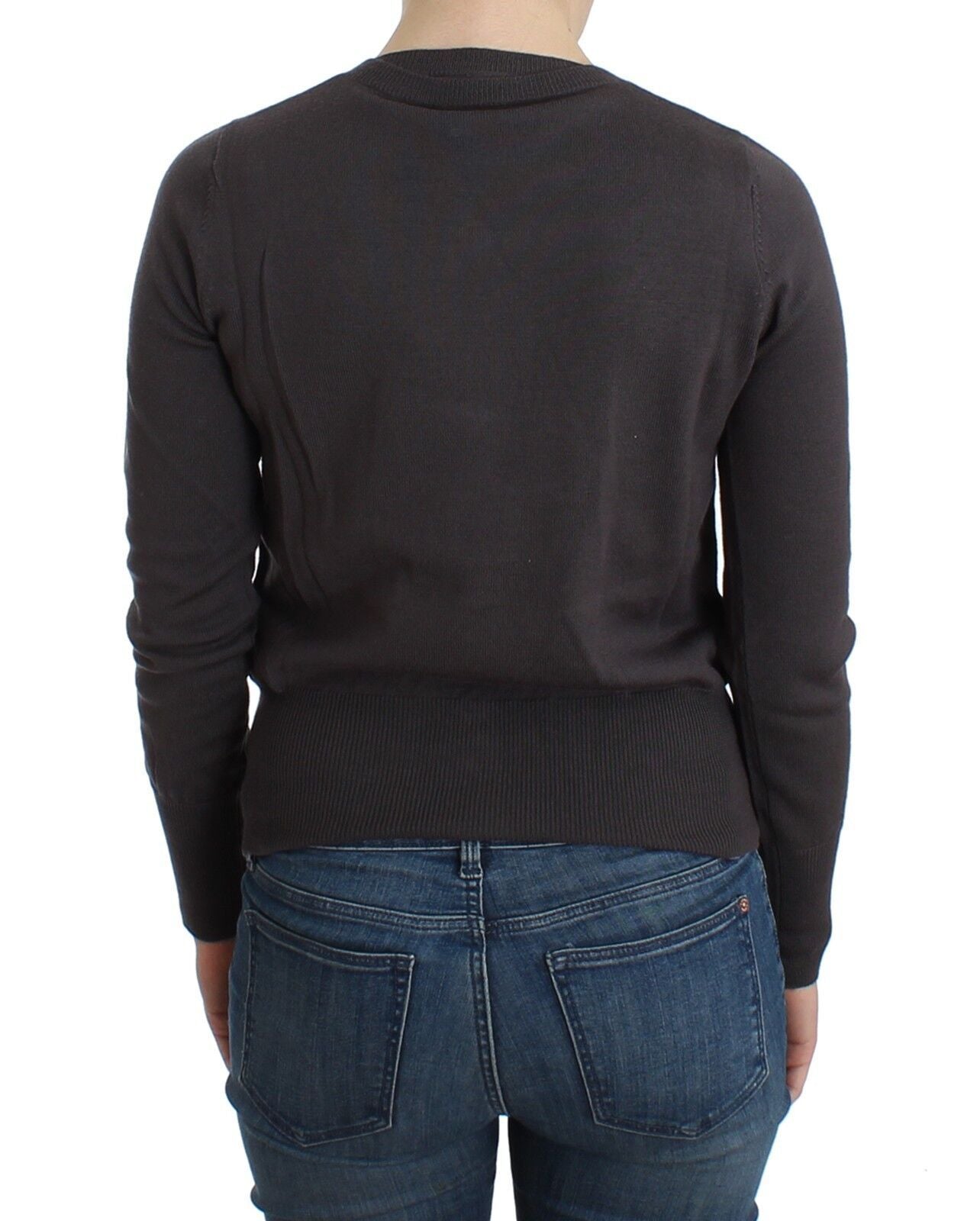 John Galliano Purple Wool Sequined Cardigan Knit Women's Sweater