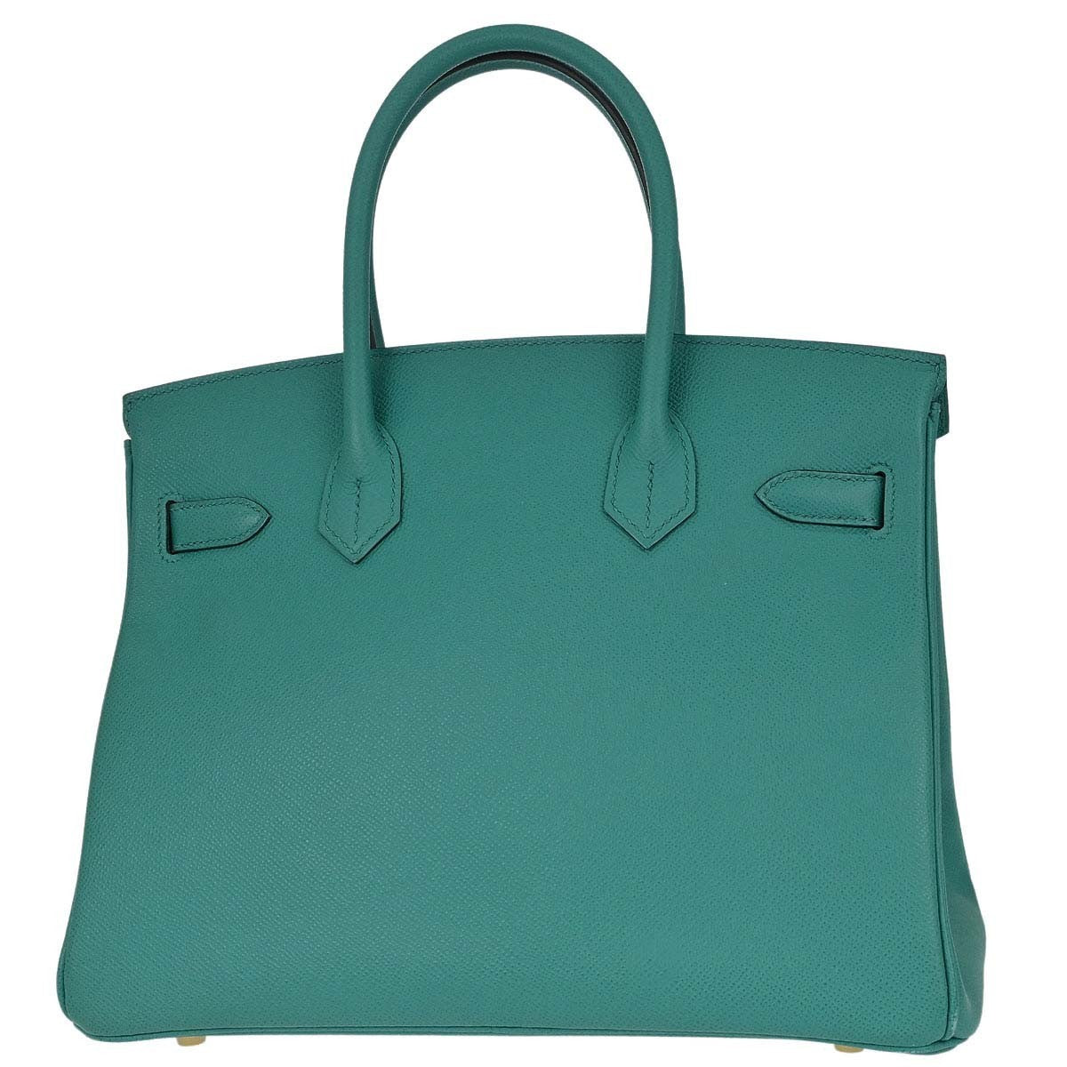 Hermes Birkin Green Epsom With Gold Hardware Green Leather Handbag (Pre-Owned)