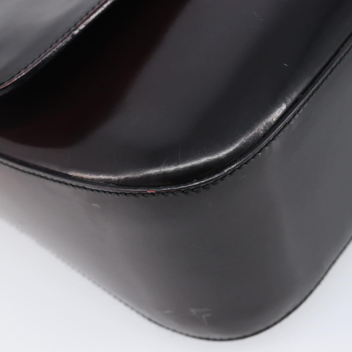 Prada Shoulder Leather Burgundy Patent_Leather Shoulder Bag Bag (Pre-Owned)