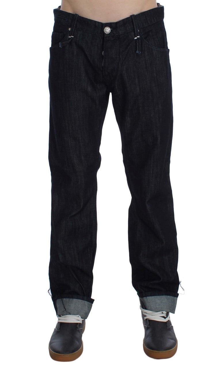 Acht Blue Cotton Regular Straight Fit Men's Jeans