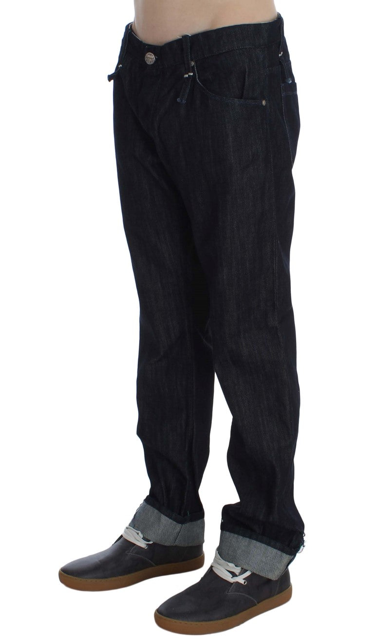 Acht Blue Cotton Regular Straight Fit Men's Jeans