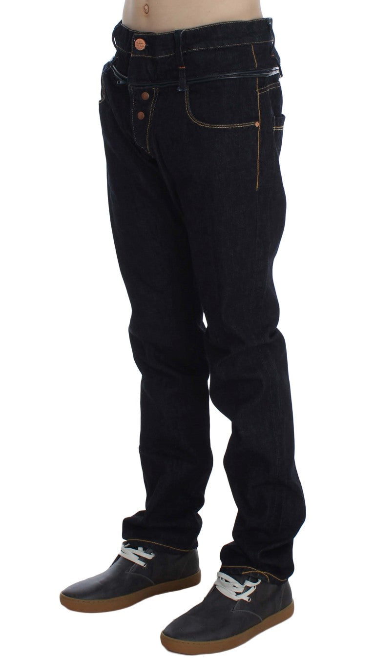 Acht Blue Cotton Regular Straight Fit Men's Jeans