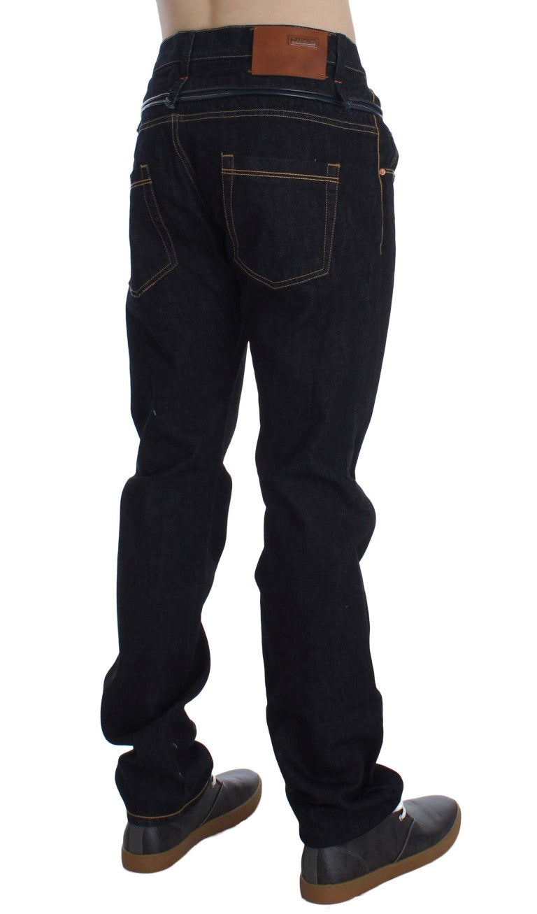 Acht Blue Cotton Regular Straight Fit Men's Jeans