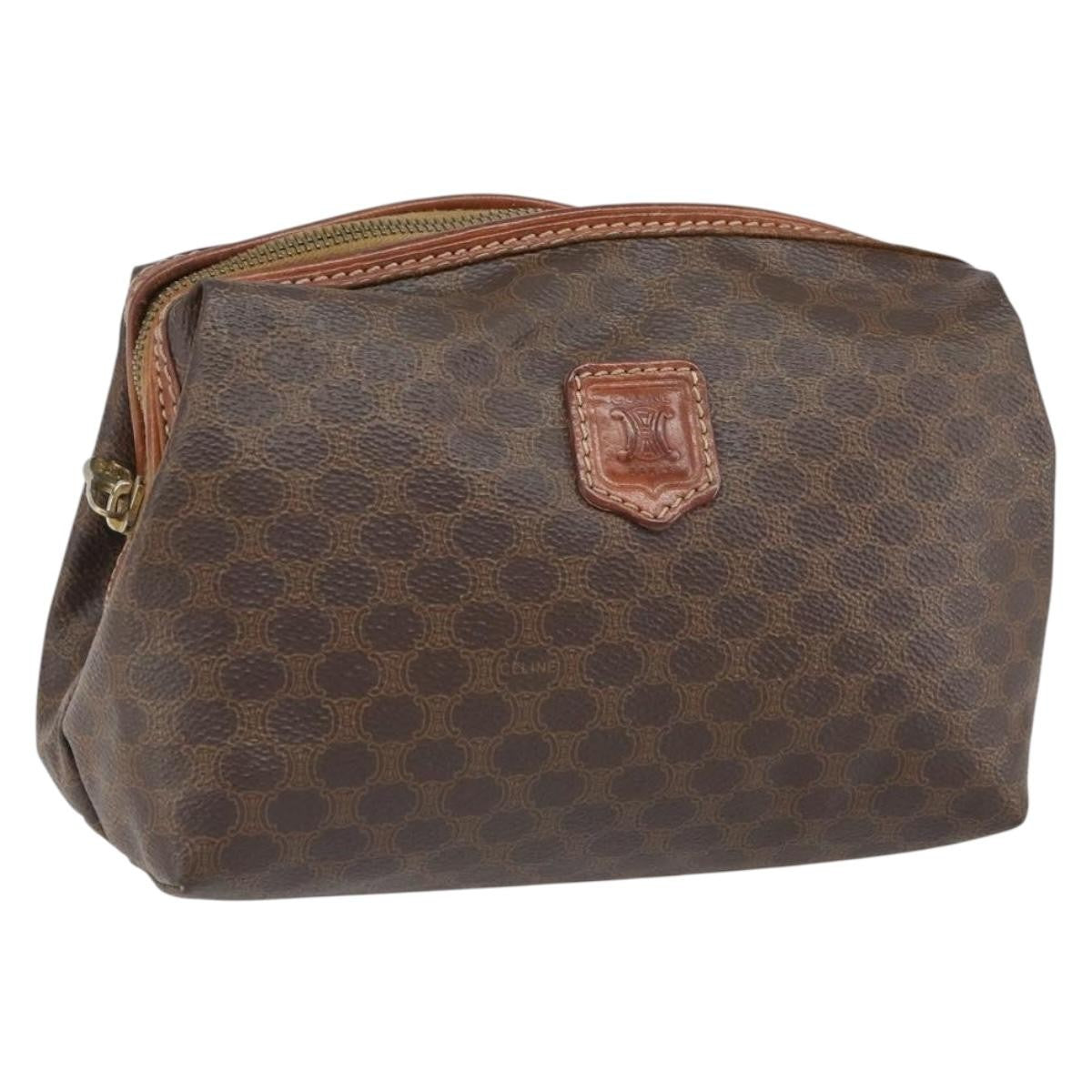 Celine Macadam Pochette Canvas And Leather Brown Canvas Clutche & Pouche Bag (Pre-Owned)