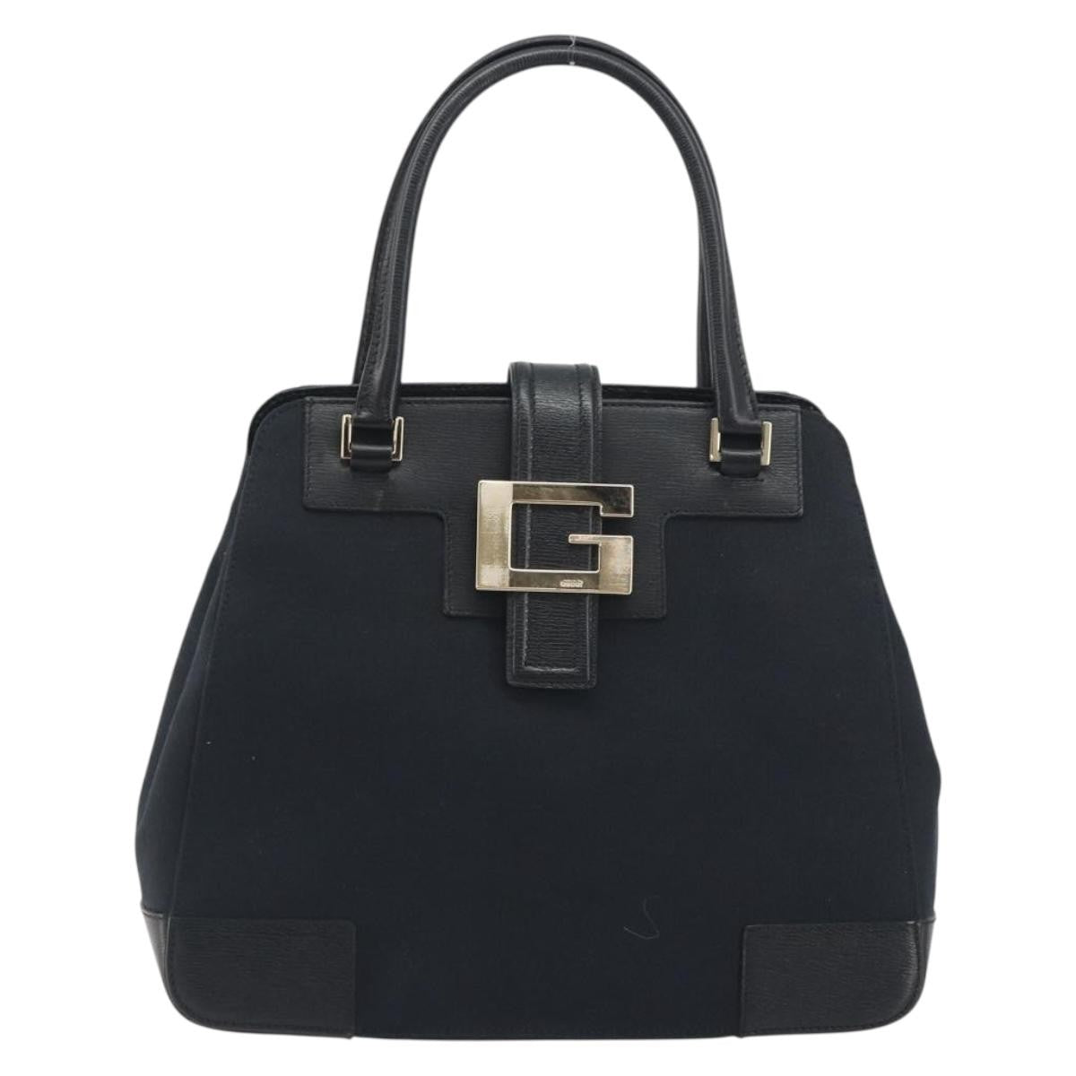 Gucci Vintage G Hobo Gg Canvas And Leather Black Canvas Shoulder Bag Bag (Pre-Owned)