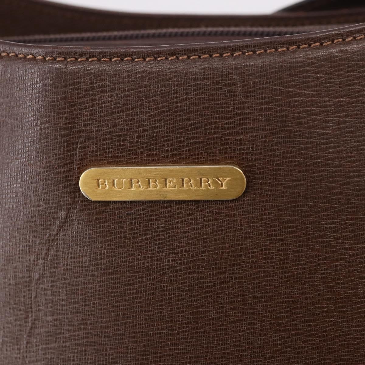 Burberry Vintage Leather Brown Leather Shoulder Bag Bag (Pre-Owned)