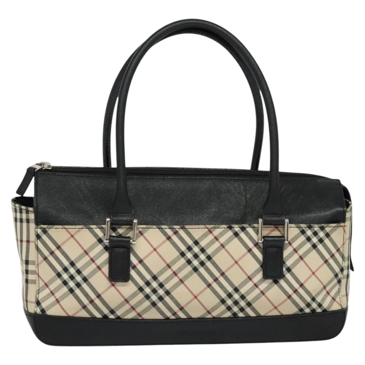 Burberry Nova Check Nova Check Canvas And Leather Beige Canvas Handbag (Pre-Owned)