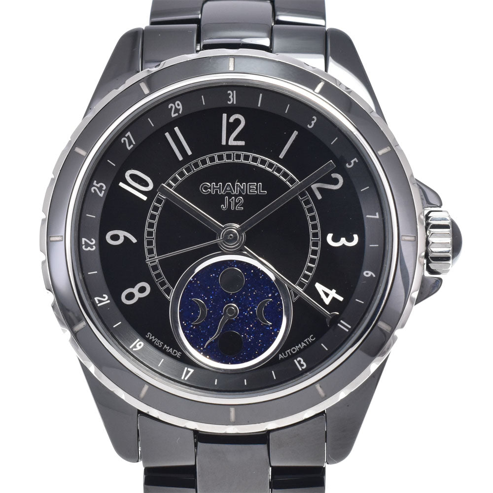 Chanel J12 Moonphase Automatic Ceramic And Stainless Steel Watch (Pre-Owned)