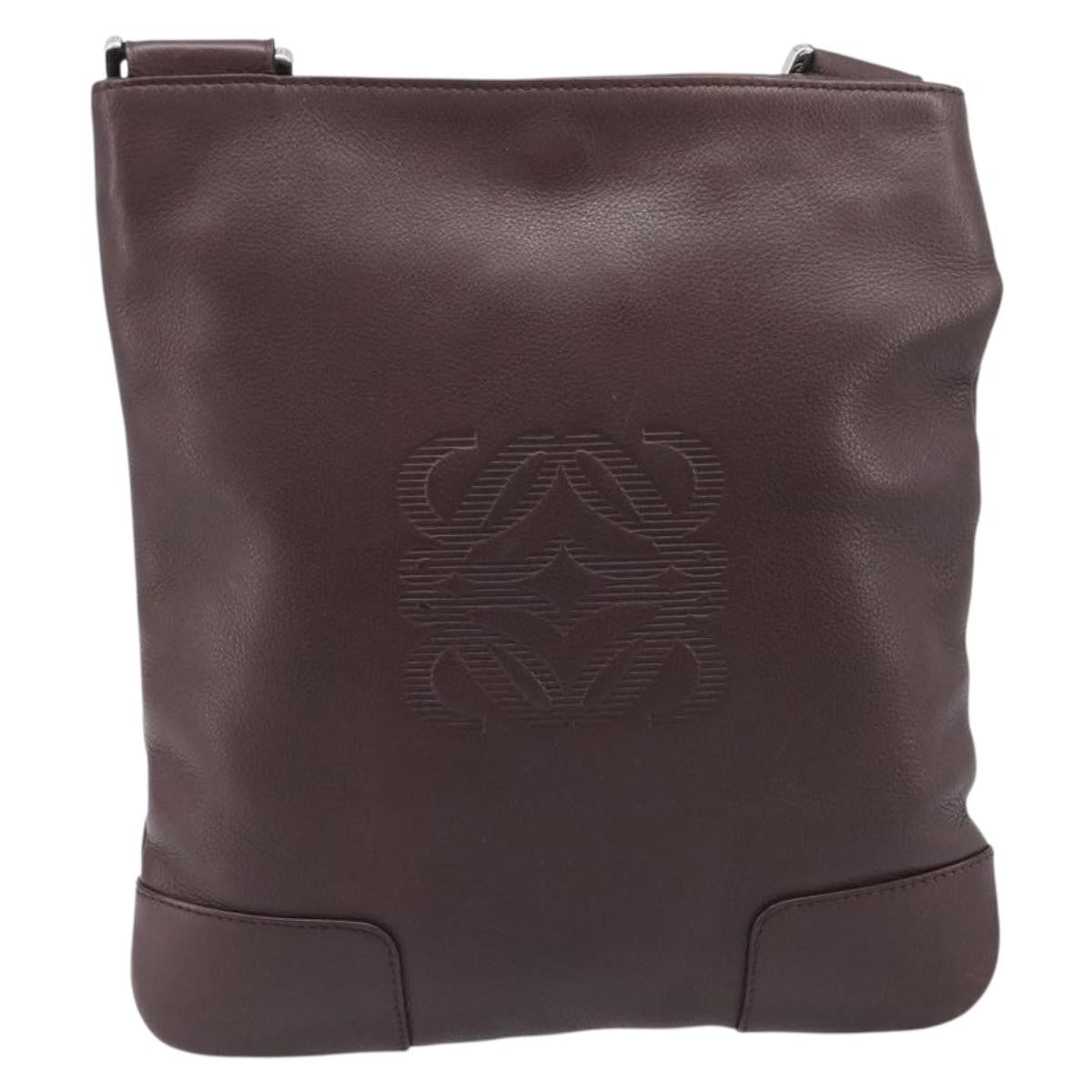 Loewe Anagram Leather Brown Leather Shoulder Bag Bag (Pre-Owned)