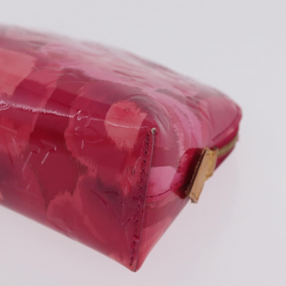 Louis Vuitton Cosmetic Case Limited Edition Monogram Vernis Ikat Pink Patent_Leather Toiletry Case Accessory (Pre-Owned)