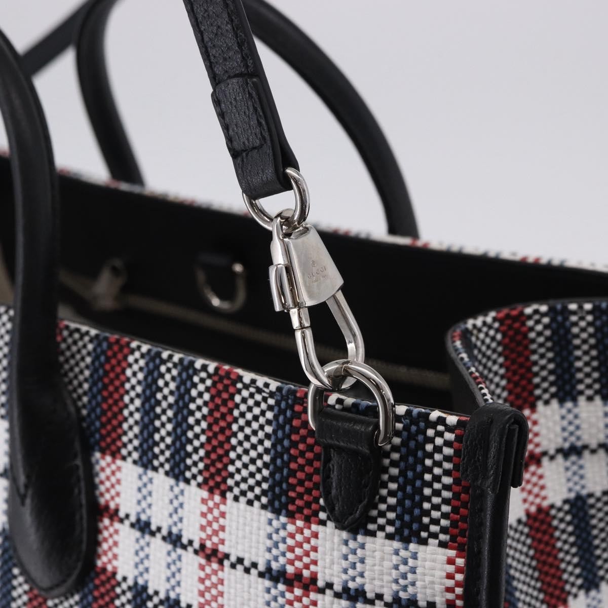 Gucci Iccug Tote Embroidered Faux Raffia Multicolour Canvas Tote Bag Bag (Pre-Owned)